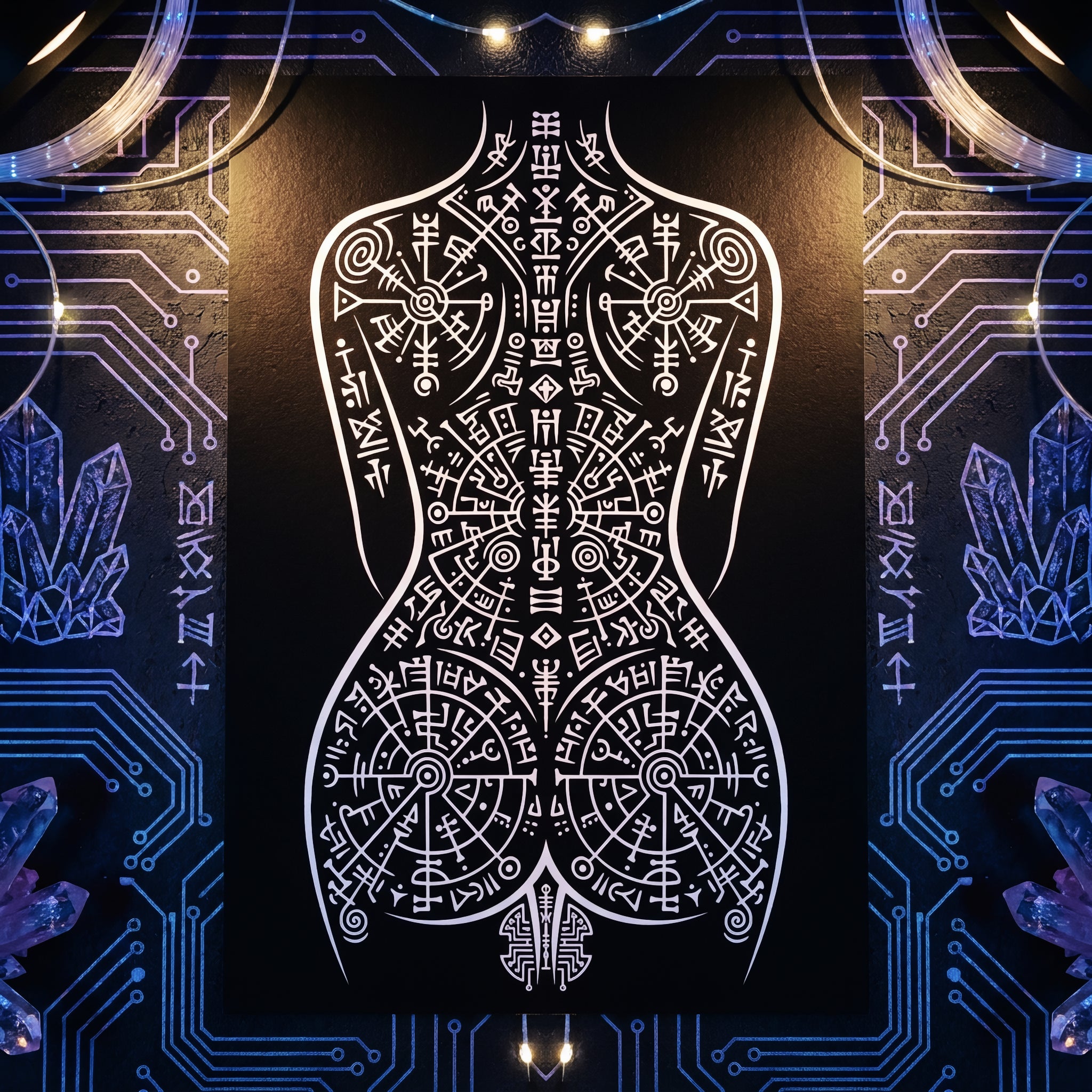 RITUAL | Esoteric Minimalist Female Figure Wall Art | Gothic Luxury Decor Print