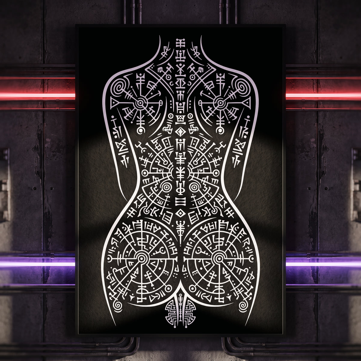 RITUAL | Esoteric Minimalist Female Figure Wall Art | Gothic Luxury Decor Print