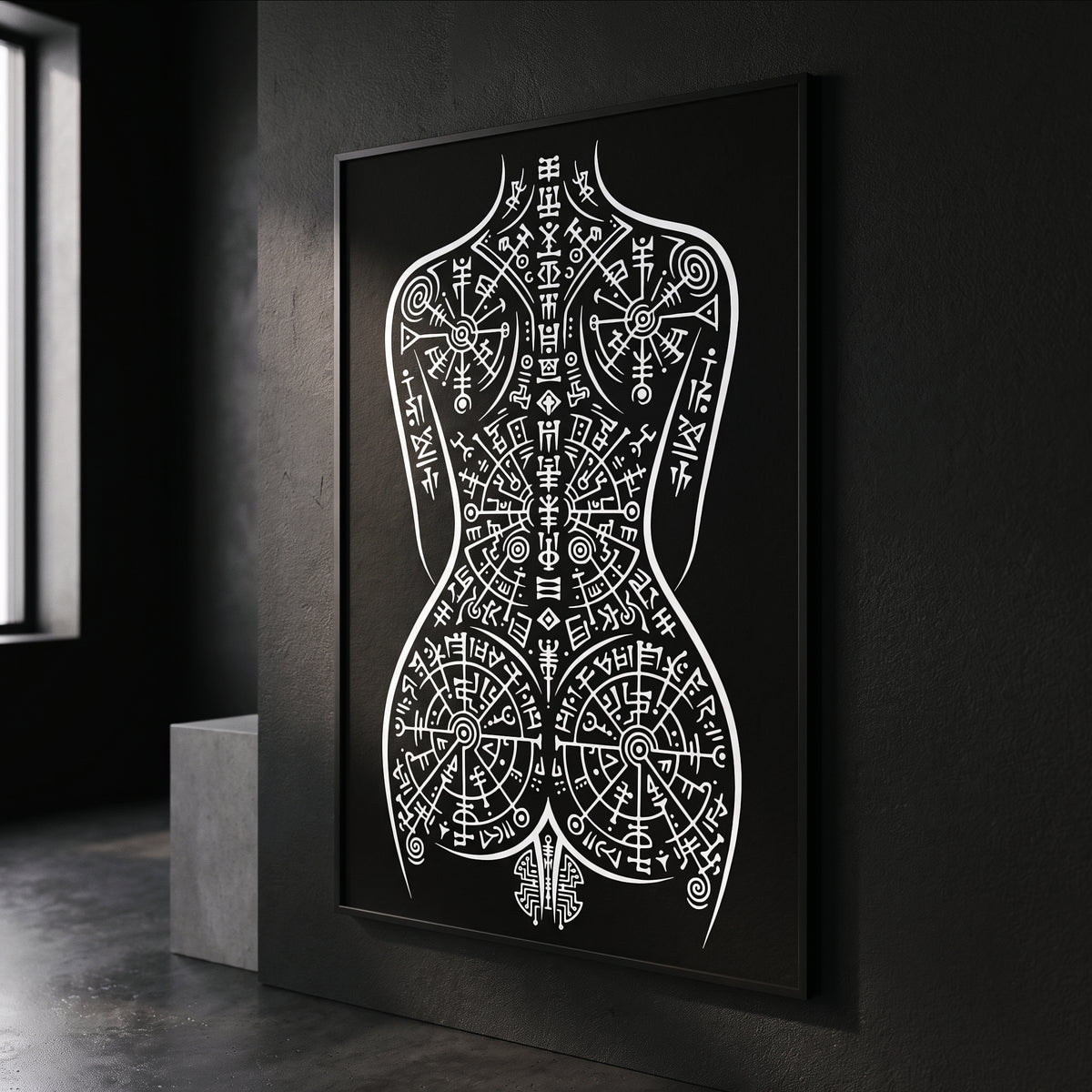RITUAL | Esoteric Minimalist Female Figure Wall Art | Gothic Luxury Decor Print