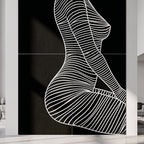 SILK | Minimalist Crouched Female Body Op Art | Luxury Multi-Print Wall Art | 1-Of-1