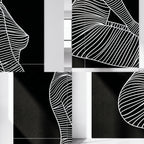SILK | Minimalist Crouched Female Body Op Art | Luxury Multi-Print Wall Art | 1-Of-1