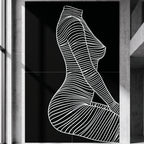 SILK | Minimalist Crouched Female Body Op Art | Luxury Multi-Print Wall Art | 1-Of-1