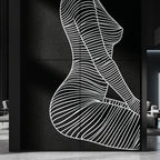 SILK | Minimalist Crouched Female Body Op Art | Luxury Multi-Print Wall Art | 1-Of-1