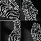 SILK | Minimalist Crouched Female Body Op Art | Luxury Multi-Print Wall Art | 1-Of-1