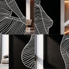SILK | Minimalist Crouched Female Body Op Art | Luxury Multi-Print Wall Art | 1-Of-1