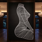 SILK | Minimalist Crouched Female Body Op Art | Luxury Multi-Print Wall Art | 1-Of-1