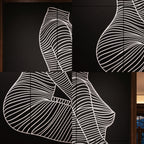 SILK | Minimalist Crouched Female Body Op Art | Luxury Multi-Print Wall Art | 1-Of-1