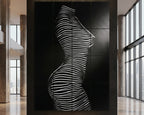 SINUOUS | Abstract Minimalist Female Body | B&W | 1-Of-1 | 72K | 16-Print Giclee Mural