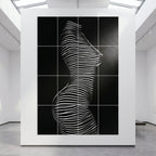 SINUOUS | Abstract Minimalist Female Body | B&W | 1-Of-1 | 72K | 16-Print Giclee Mural