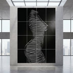 SINUOUS | Abstract Minimalist Female Body | B&W | 1-Of-1 | 72K | 16-Print Giclee Mural
