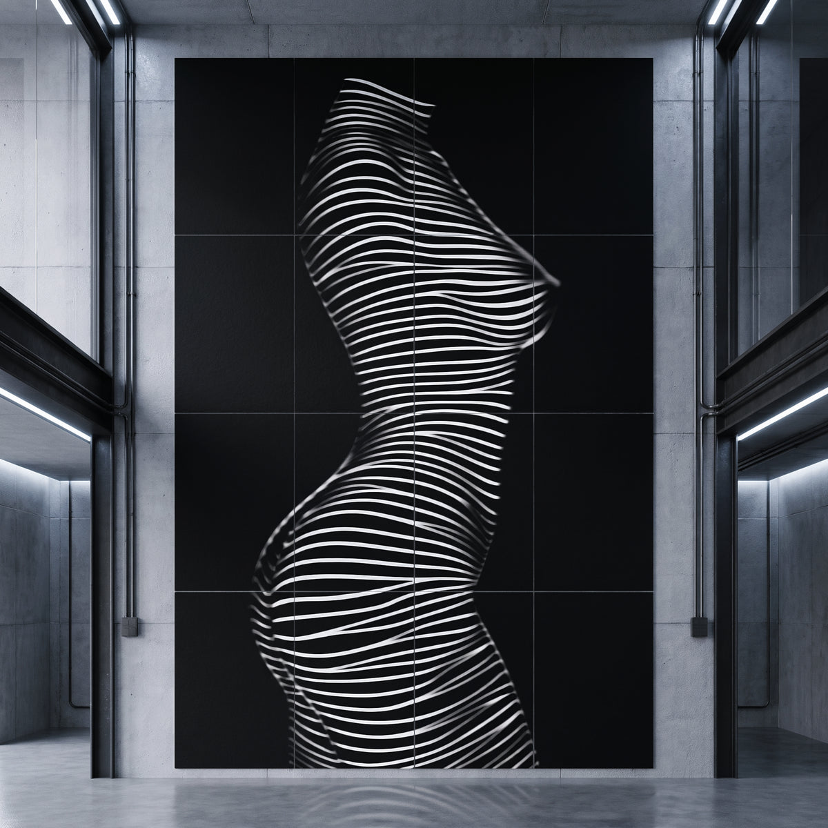 SINUOUS | Abstract Female Body 16-Print Mural | 1-Of-1 | 72K
