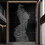 SINUOUS | Abstract Female Body Silhouette | Luxury Multi-Print Wall Art | 1-Of-1