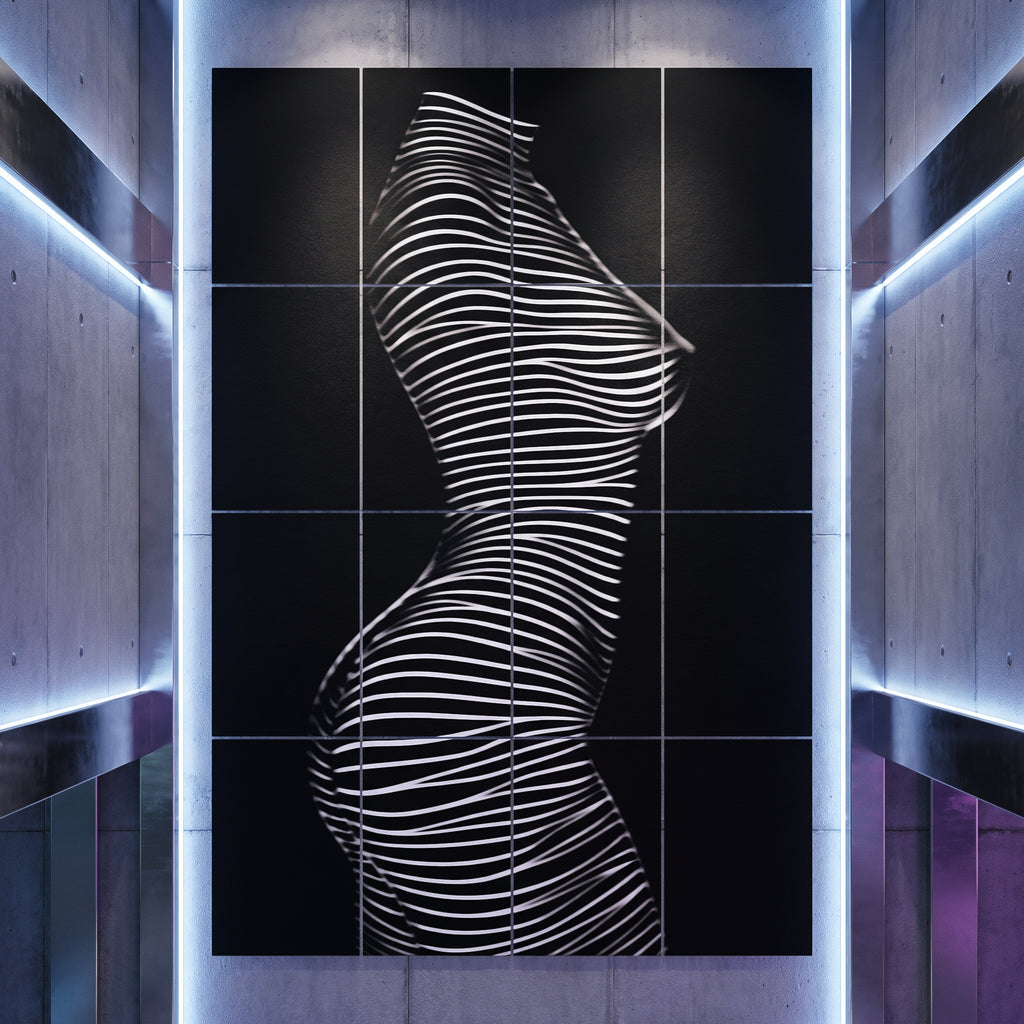SINUOUS | Abstract Female Body Silhouette | Luxury Multi-Print Wall Art | 1-Of-1
