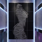SINUOUS | Abstract Female Body Silhouette | Luxury Multi-Print Wall Art | 1-Of-1