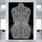 STELA | Striped Minimalist Female Op Art | Multi-Print Luxury Wall Art