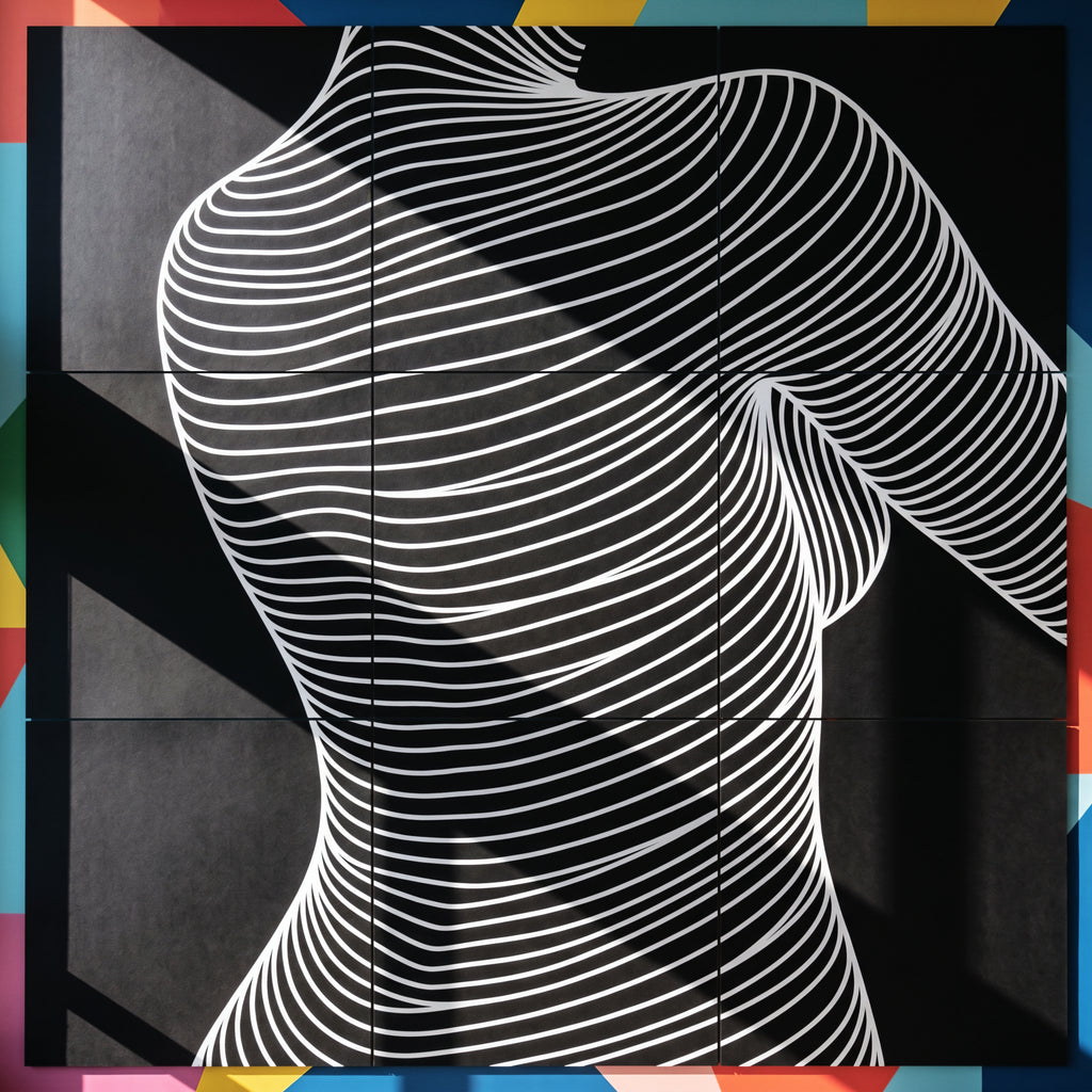 SUAVE, a massive 120x120 inch multi-print art piece composed of nine 40x40 inch archival prints. 1-Of-1.