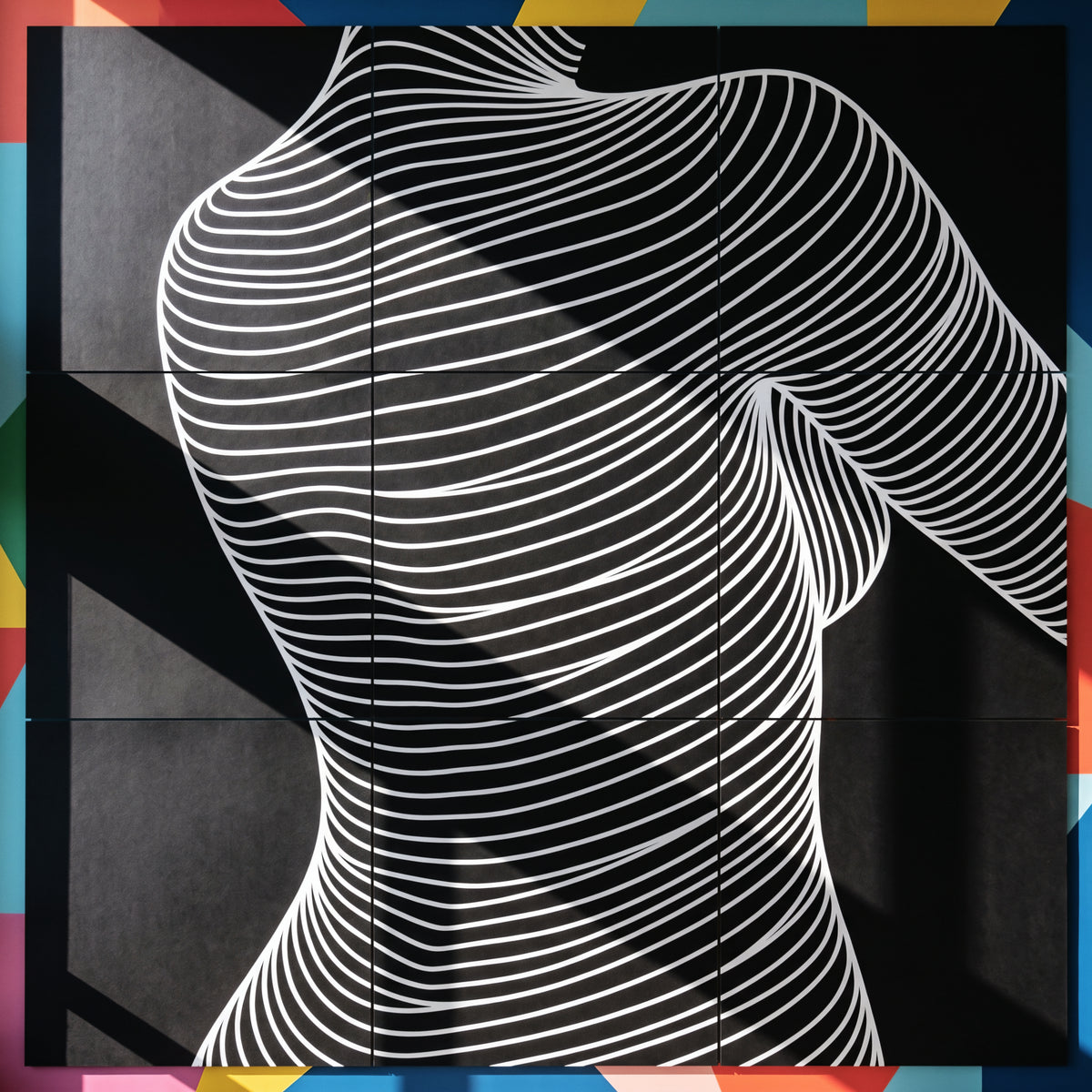 SUAVE, a massive 120x120 inch multi-print art piece composed of nine 40x40 inch archival prints. 1-Of-1.