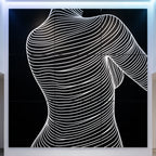 SUAVE | Abstract Striped Female Figure Op Art | Luxury Multi-Print Wall Art | 1-Of-1