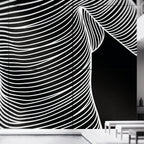 SUAVE | Abstract Striped Female Figure Op Art | Luxury Multi-Print Wall Art | 1-Of-1