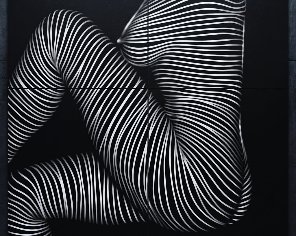 SUITE | Minimalist Seated Female Figure Op Art | Abstract Luxury Multi-Print Wall Art