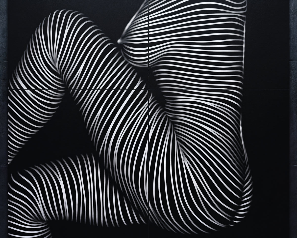 SUITE | Minimalist Seated Female Figure Op Art | Abstract Luxury Multi-Print Wall Art
