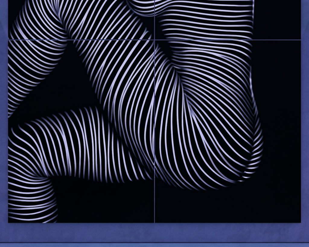 SUITE | Minimalist Seated Female Figure Op Art | Abstract Luxury Multi-Print Wall Art