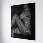 SUITE | Minimalist Seated Female Figure Op Art Print | B&W Abstract Luxury Wall Art