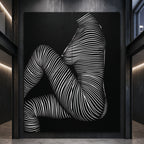 SUITE | Minimalist Seated Female Figure Op Art | Abstract Luxury Multi-Print Wall Art