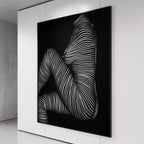 SUITE | Minimalist Seated Female Figure Op Art Print | B&W Abstract Luxury Wall Art