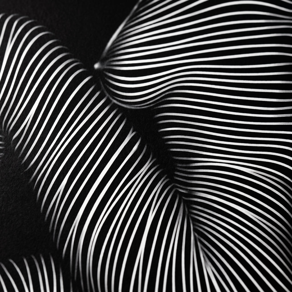 SUITE | Minimalist Seated Female Figure Op Art Print | B&W Abstract Luxury Wall Art