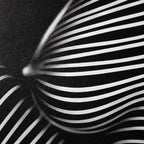 SUITE | Minimalist Seated Female Figure Op Art Print | B&W Abstract Luxury Wall Art