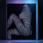 SUITE | Minimalist Seated Female Figure Op Art | Abstract Luxury Multi-Print Wall Art