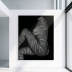 SUITE | Minimalist Seated Female Figure Op Art Print | B&W Abstract Luxury Wall Art
