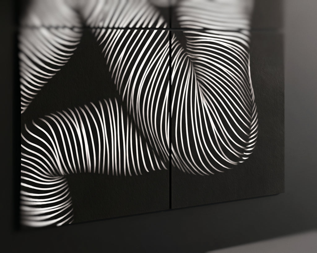 SUITE | Minimalist Seated Female Figure Op Art | Abstract Luxury Multi-Print Wall Art