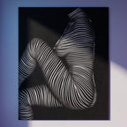 SUITE | Minimalist Seated Female Figure Op Art Print | B&W Abstract Luxury Wall Art