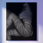 SUITE | Minimalist Seated Female Figure Op Art Print | B&W Abstract Luxury Wall Art