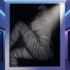 SUITE | Minimalist Seated Female Figure Op Art | Abstract Luxury Multi-Print Wall Art