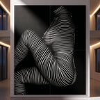SUITE | Minimalist Seated Female Figure Op Art | Abstract Luxury Multi-Print Wall Art