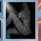 SUITE | Minimalist Seated Female Figure Op Art | Abstract Luxury Multi-Print Wall Art