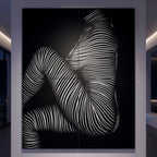 SUITE | Minimalist Seated Female Figure Op Art | Abstract Luxury Multi-Print Wall Art