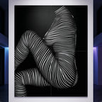 SUITE | Minimalist Seated Female Figure Op Art | Abstract Luxury Multi-Print Wall Art