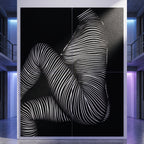 SUITE | Minimalist Seated Female Figure Op Art | Abstract Luxury Multi-Print Wall Art