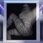 SUITE | Minimalist Seated Female Figure Op Art | Abstract Luxury Multi-Print Wall Art