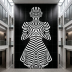 SYZYGY | Hypnotic Female Op Art 64-Print Mural | 1-Of-1 | 96K