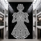 SYZYGY | Hypnotic Female Op Art 64-Print Mural | 1-Of-1 | 96K