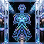 SYZYGY | 64-Print Hypnotic Female Op Art Mural | 1-Of-1