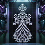 SYZYGY | 64-Print Hypnotic Female Op Art Mural | 1-Of-1
