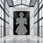 SYZYGY | Hypnotic Female Op-Art 64-Print Mural | 1-Of-1 | 96K