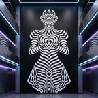 SYZYGY | 64-Print Hypnotic Female Op Art Mural | 1-Of-1