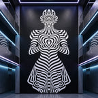 SYZYGY | 64-Print Hypnotic Female Op Art Mural | 1-Of-1